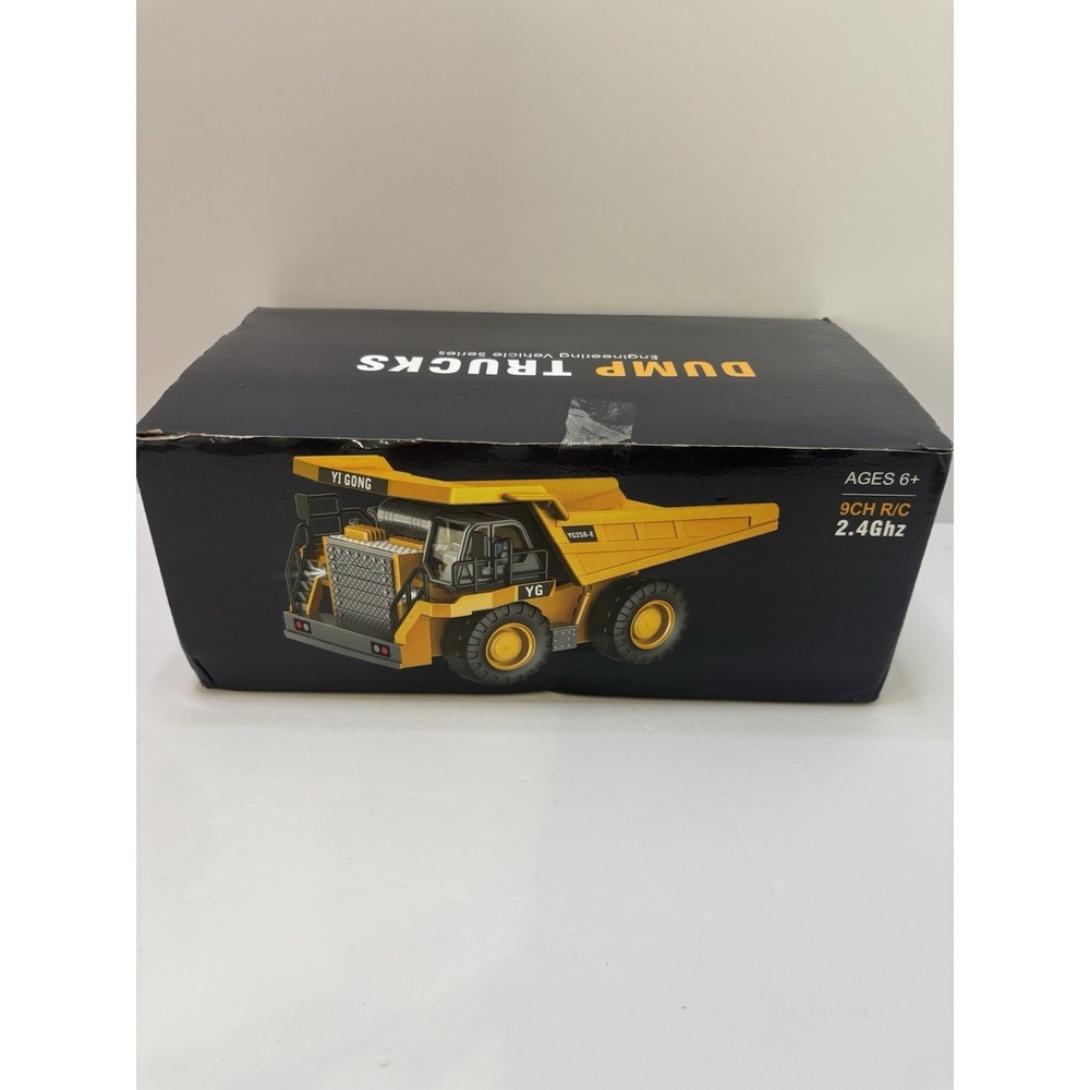 Yi Gong YG258-E RC Dump Truck 9CH 2.4GHz Remote Control Yellow Black Ages 8-11